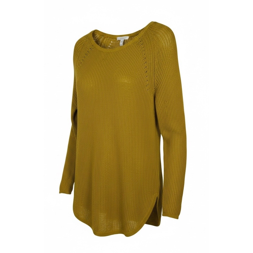 Eileen Fisher XS Organic Linen Cotton Long Slv Lagenlook Long Crochet Knit Top